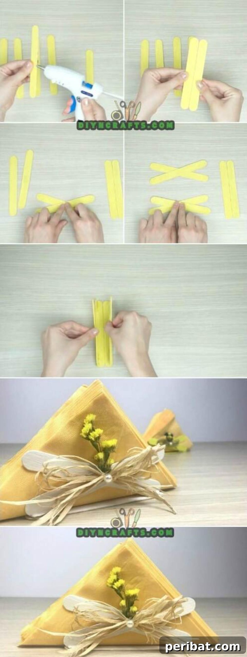 Popsicle Stick Perfection: Easy DIY Napkin Holders 2 How to Make Cute DIY Napkin Holders Out of Popsicle Sticks