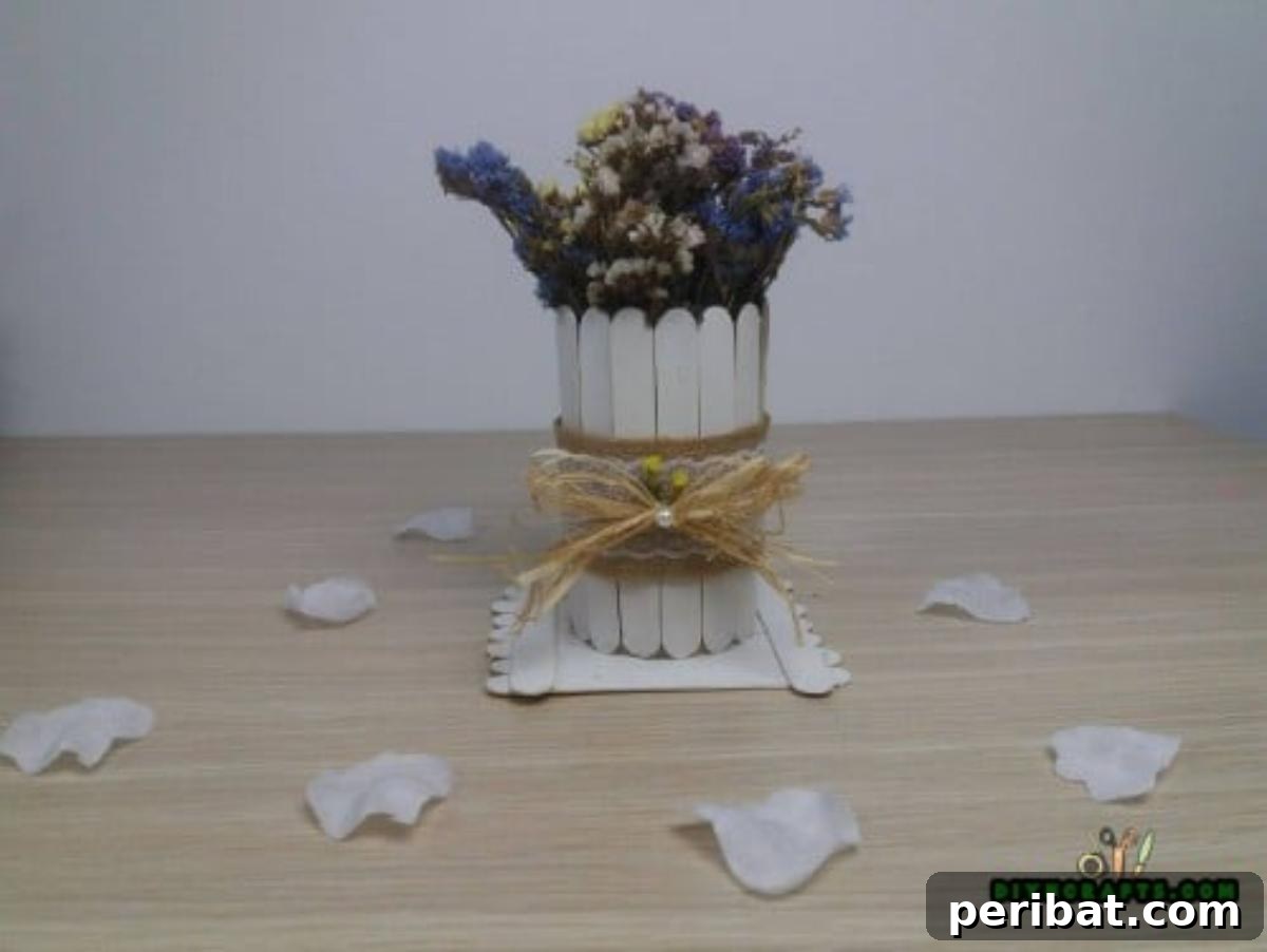 Finished Popsicle Vase