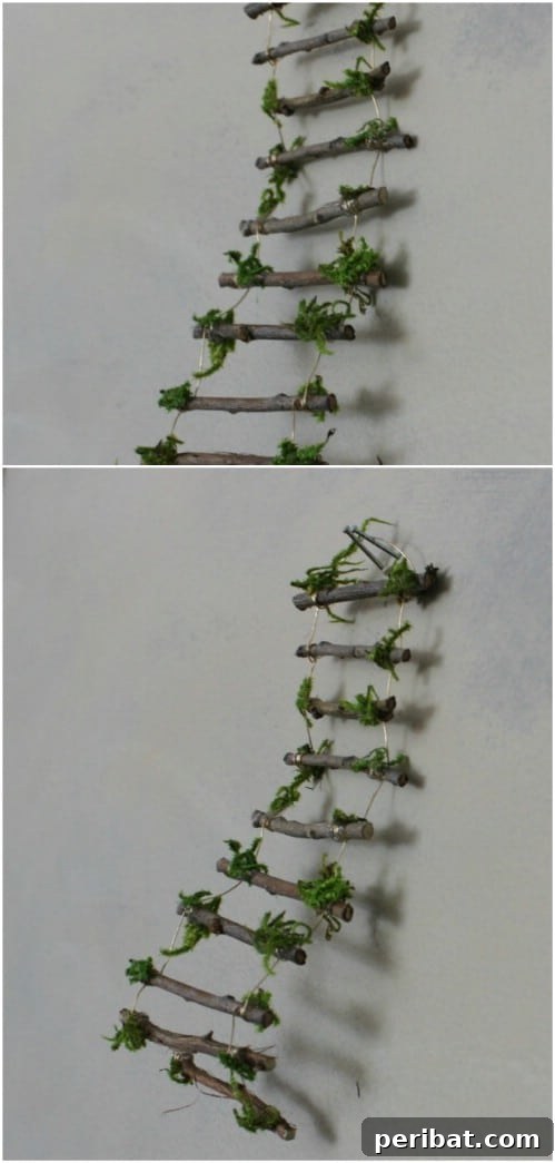 Tiny Treasures: DIY Decor for Whimsical Fairy Gardens 17 Fairy Rope Ladder