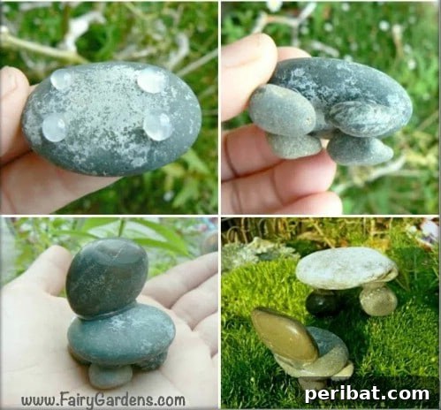 Tiny Treasures: DIY Decor for Whimsical Fairy Gardens 24 Stone Fairy Table And Chairs