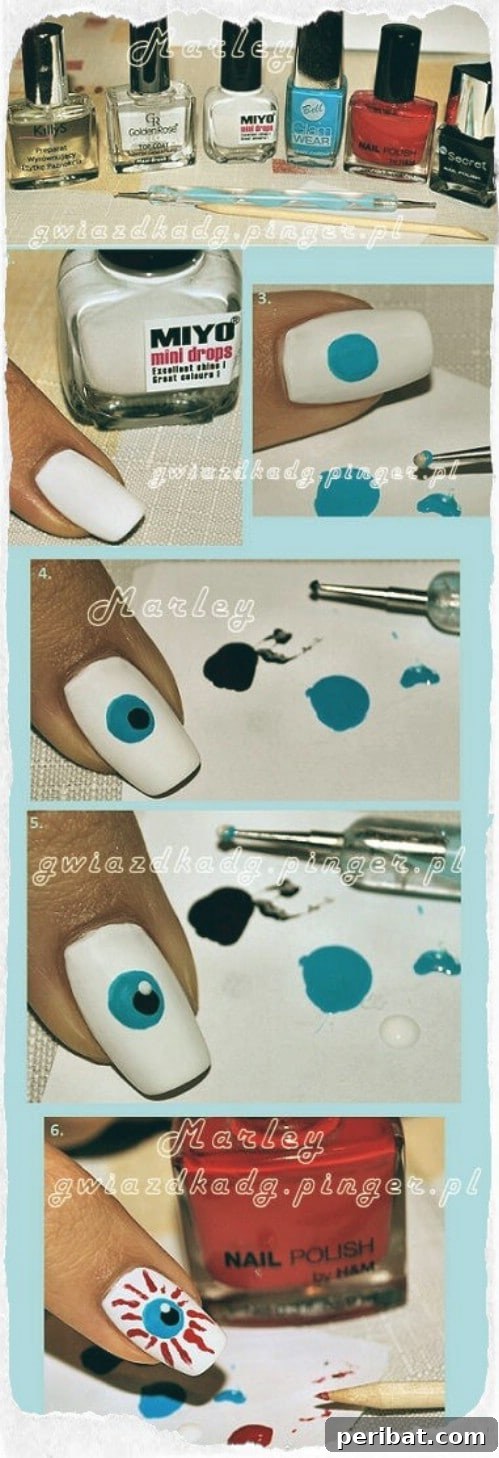 Scary Eyeball Nails