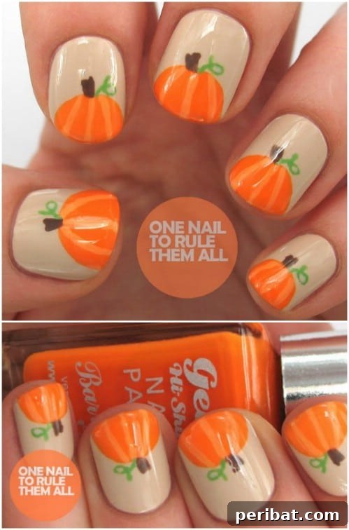 Easy DIY Pumpkin Nails
