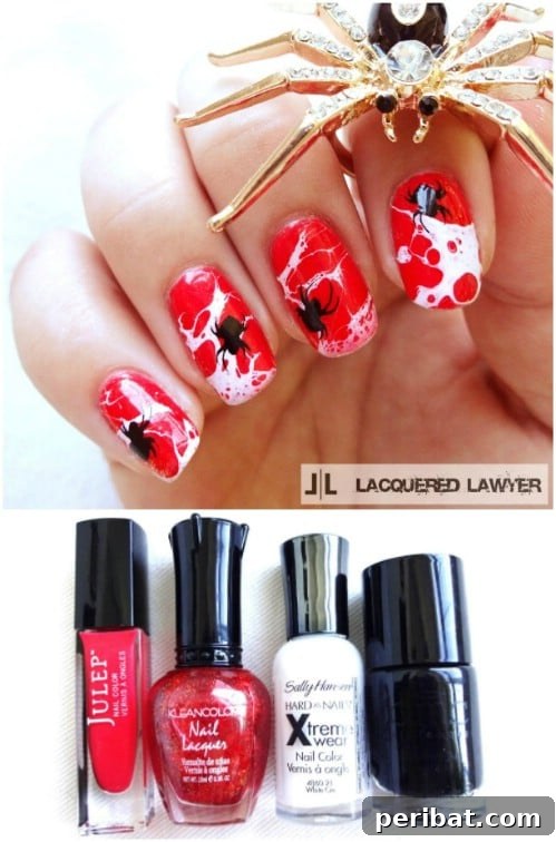 Splatter Web Nails