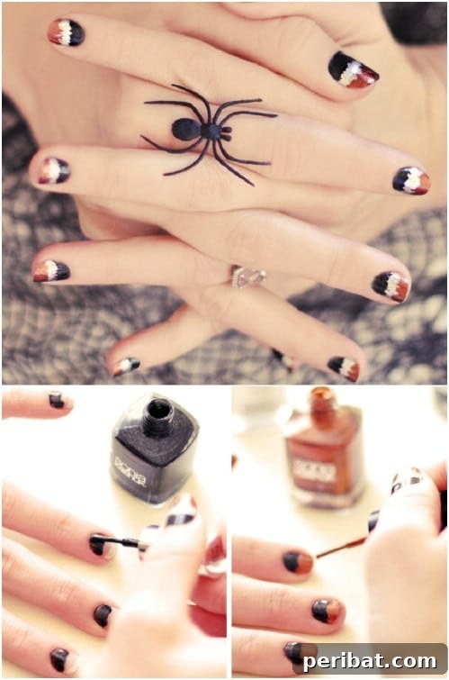 Black And Silver Seismograph Nails