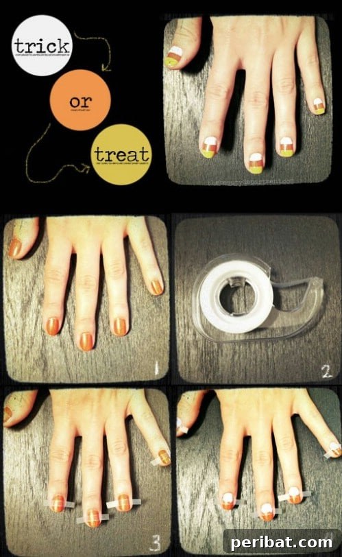Adorable DIY Candy Corn Nails
