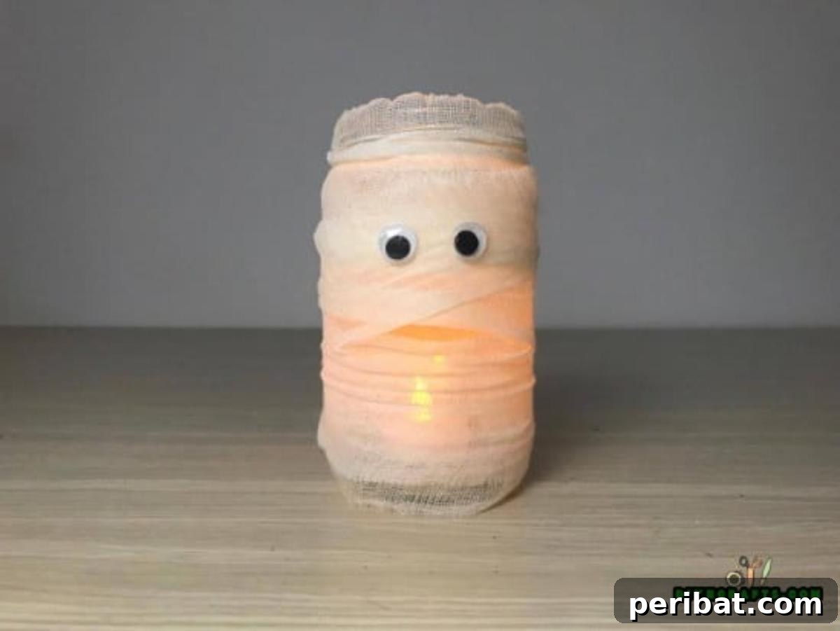 Mummy Candle - How to Make 5 Spooky Halloween Decorations Out of Simple, Cheap Supplies