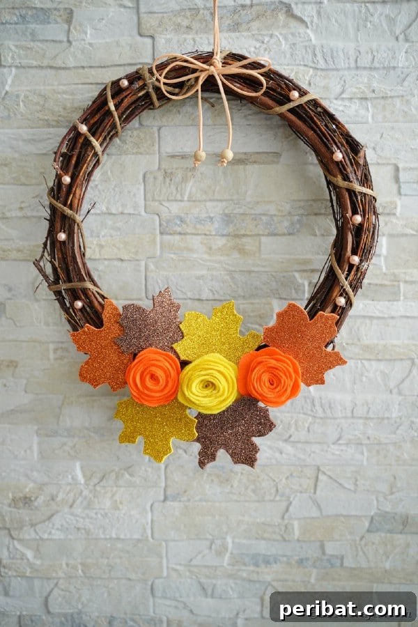 40+ DIY Fall Wreaths to Perfectly Deck Your Front Door for Autumn 4 Grapevine wreath against brick wall