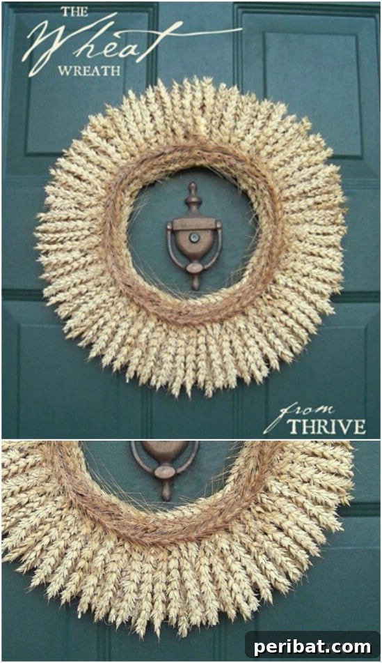 40+ DIY Fall Wreaths to Perfectly Deck Your Front Door for Autumn 35 DIY Harvest Wheat Wreath