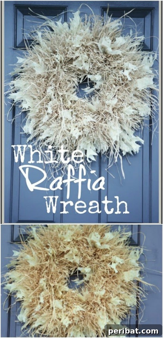 40+ DIY Fall Wreaths to Perfectly Deck Your Front Door for Autumn 37 Easy Fall Raffia Wreath