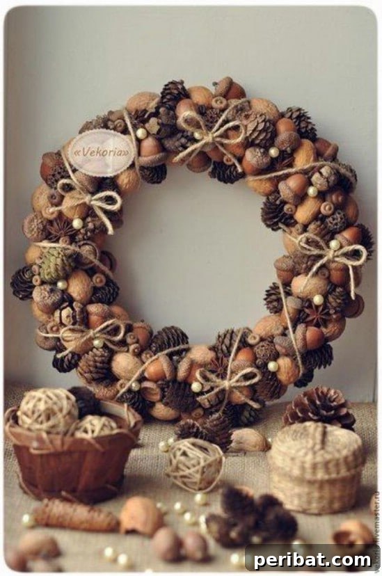 40+ DIY Fall Wreaths to Perfectly Deck Your Front Door for Autumn 39 Fall Pinecone Wreath