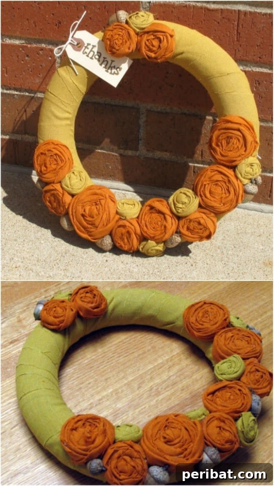 40+ DIY Fall Wreaths to Perfectly Deck Your Front Door for Autumn 9 DIY Fall Rosette Wreath