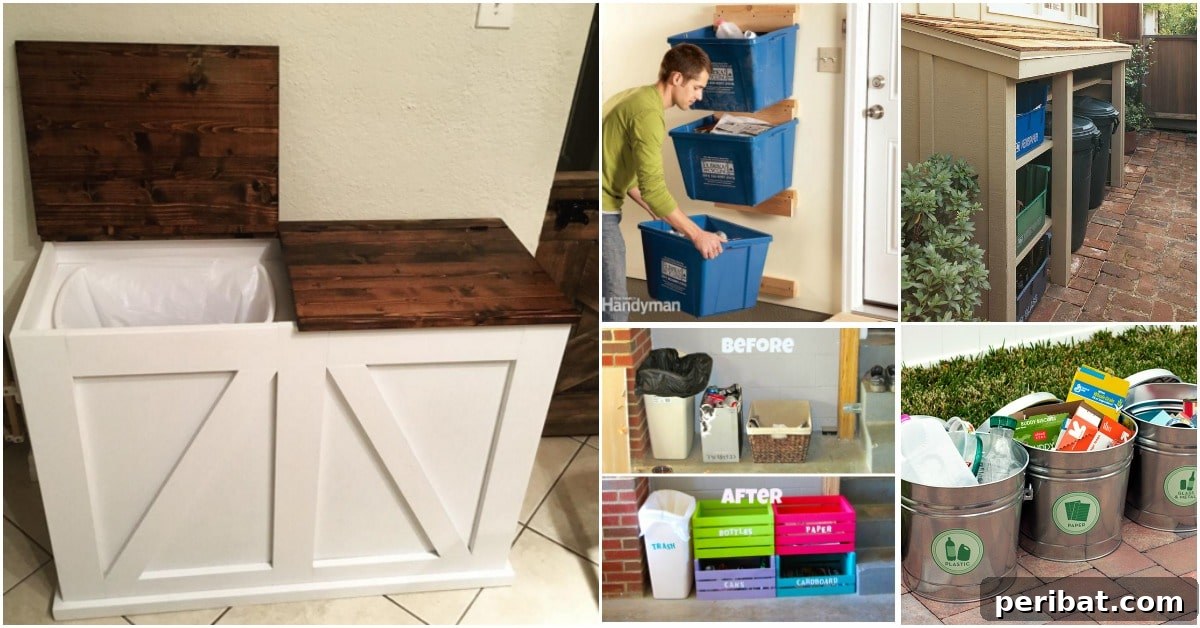 Creative DIY Recycling Bins for Sustainable Home Organization 2 20 DIY Home Recycling Bins That Help You Organize Your Recyclables
