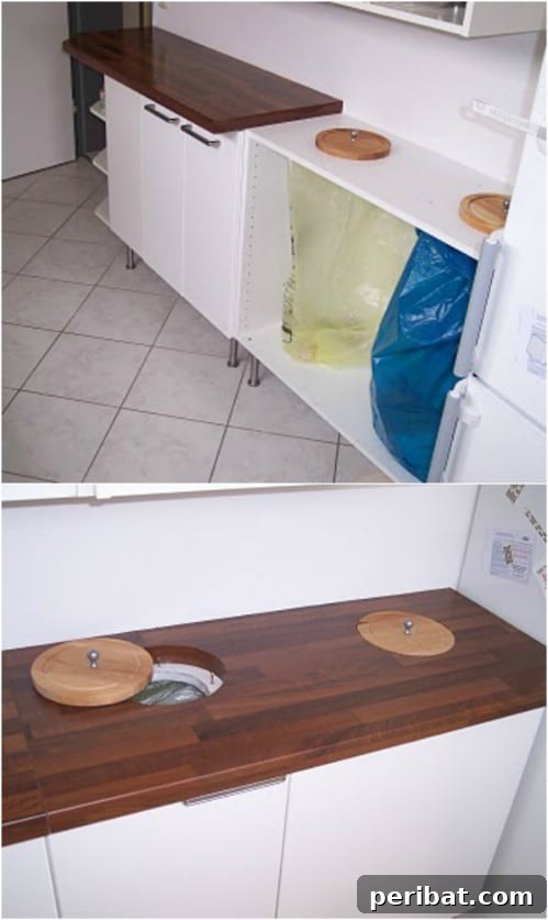 Creative DIY Recycling Bins for Sustainable Home Organization 12 IKEA Cupboard Recycling Center Hack - 20 DIY Home Recycling Bins That Help You Organize Your Recyclables