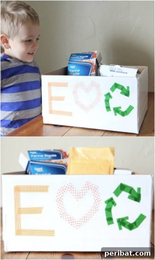 Creative DIY Recycling Bins for Sustainable Home Organization 13 DIY Kid-Friendly Recycling Station - 20 DIY Home Recycling Bins That Help You Organize Your Recyclables