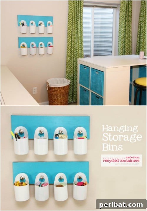 Creative DIY Recycling Bins for Sustainable Home Organization 3 Behind The Door Recycling Station - 20 DIY Home Recycling Bins That Help You Organize Your Recyclables