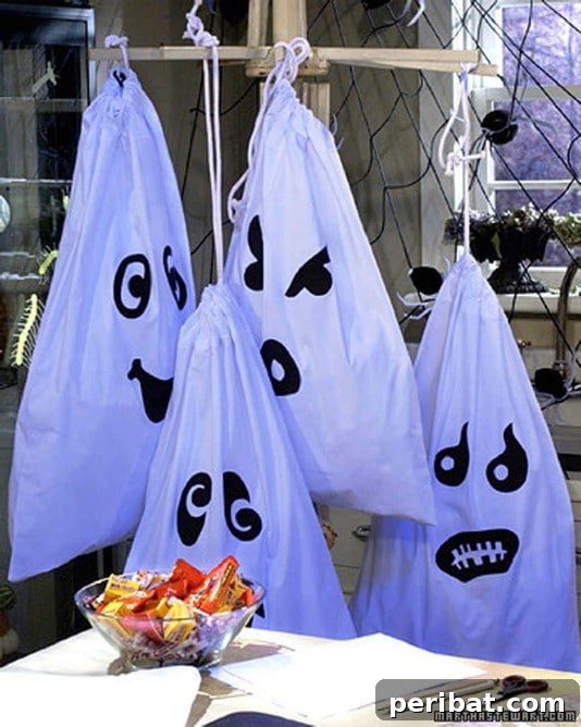 30 Easy & Budget-Friendly DIY Halloween Treat Bag Ideas 21 Upcycled Pillowcase Trick-Or-Treat Bag - Classic Halloween Reimagined