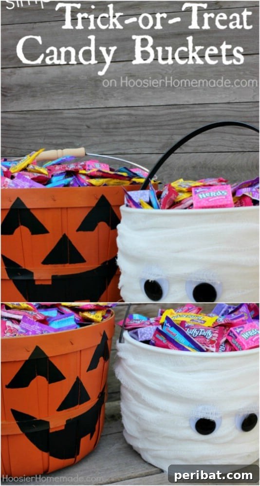 30 Easy & Budget-Friendly DIY Halloween Treat Bag Ideas 4 Easy DIY Bushel Basket Buckets for Halloween Candy - Homemade Treat Container
