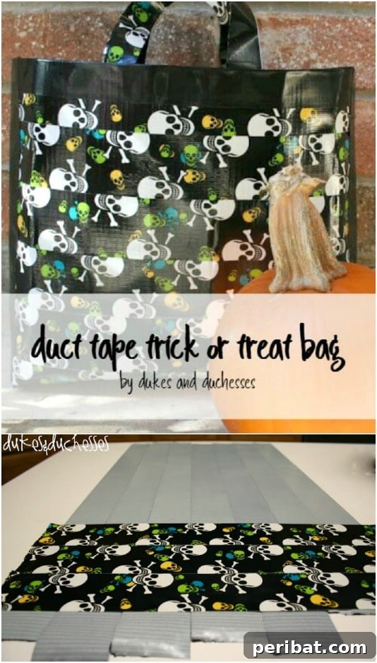 30 Easy & Budget-Friendly DIY Halloween Treat Bag Ideas 7 Easy Duct Tape Trick-Or-Treat Bag - No-Sew Halloween Craft