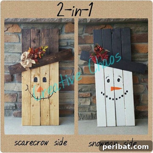 Eco-Chic Spooks: Upcycled Wood Halloween Decorating for Home & Yard 15 Reversible Halloween Wooden Porch Decoration - 25 Fantastic Reclaimed Wood Halloween Decorations For Your Home And Garden