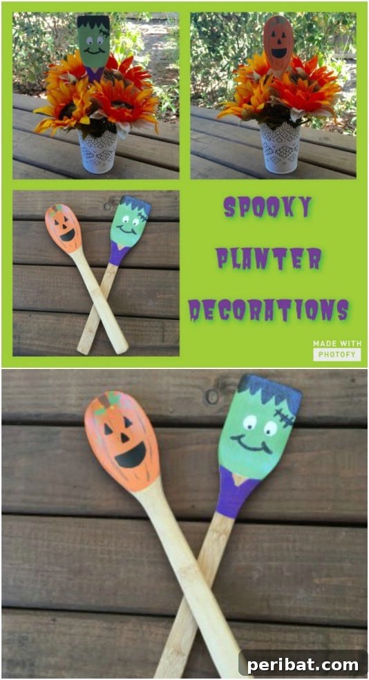Eco-Chic Spooks: Upcycled Wood Halloween Decorating for Home & Yard 16 Upcycled Wooden Spoon Spooks - 25 Fantastic Reclaimed Wood Halloween Decorations For Your Home And Garden