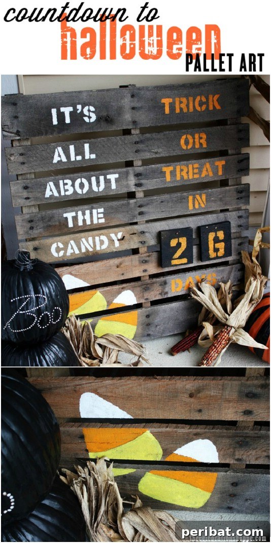Eco-Chic Spooks: Upcycled Wood Halloween Decorating for Home & Yard 3 DIY Countdown To Halloween Sign - 25 Fantastic Reclaimed Wood Halloween Decorations For Your Home And Garden