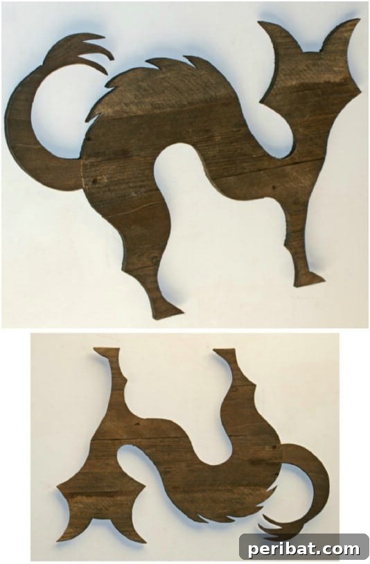 Eco-Chic Spooks: Upcycled Wood Halloween Decorating for Home & Yard 5 Rustic Reclaimed Wood Halloween Cat - 25 Fantastic Reclaimed Wood Halloween Decorations For Your Home And Garden