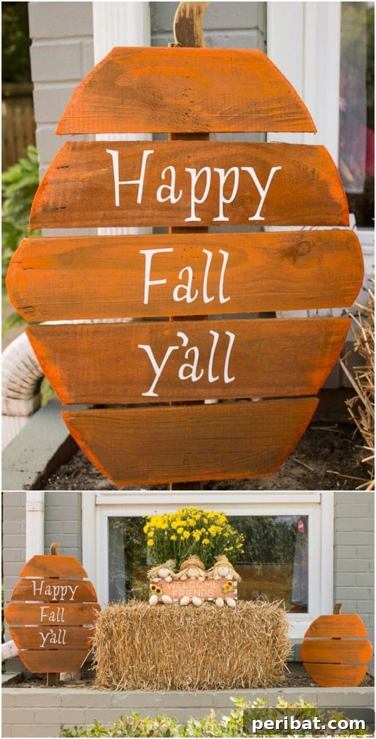 Eco-Chic Spooks: Upcycled Wood Halloween Decorating for Home & Yard 10 Upcycled Fence Board Pumpkins - 25 Fantastic Reclaimed Wood Halloween Decorations For Your Home And Garden