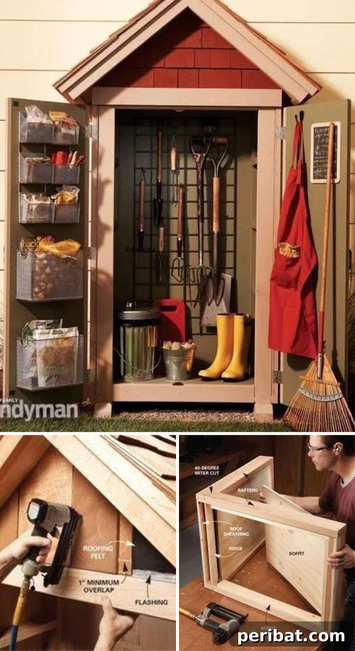 49 Creative Garage Organization Solutions 15 DIY garden closet.