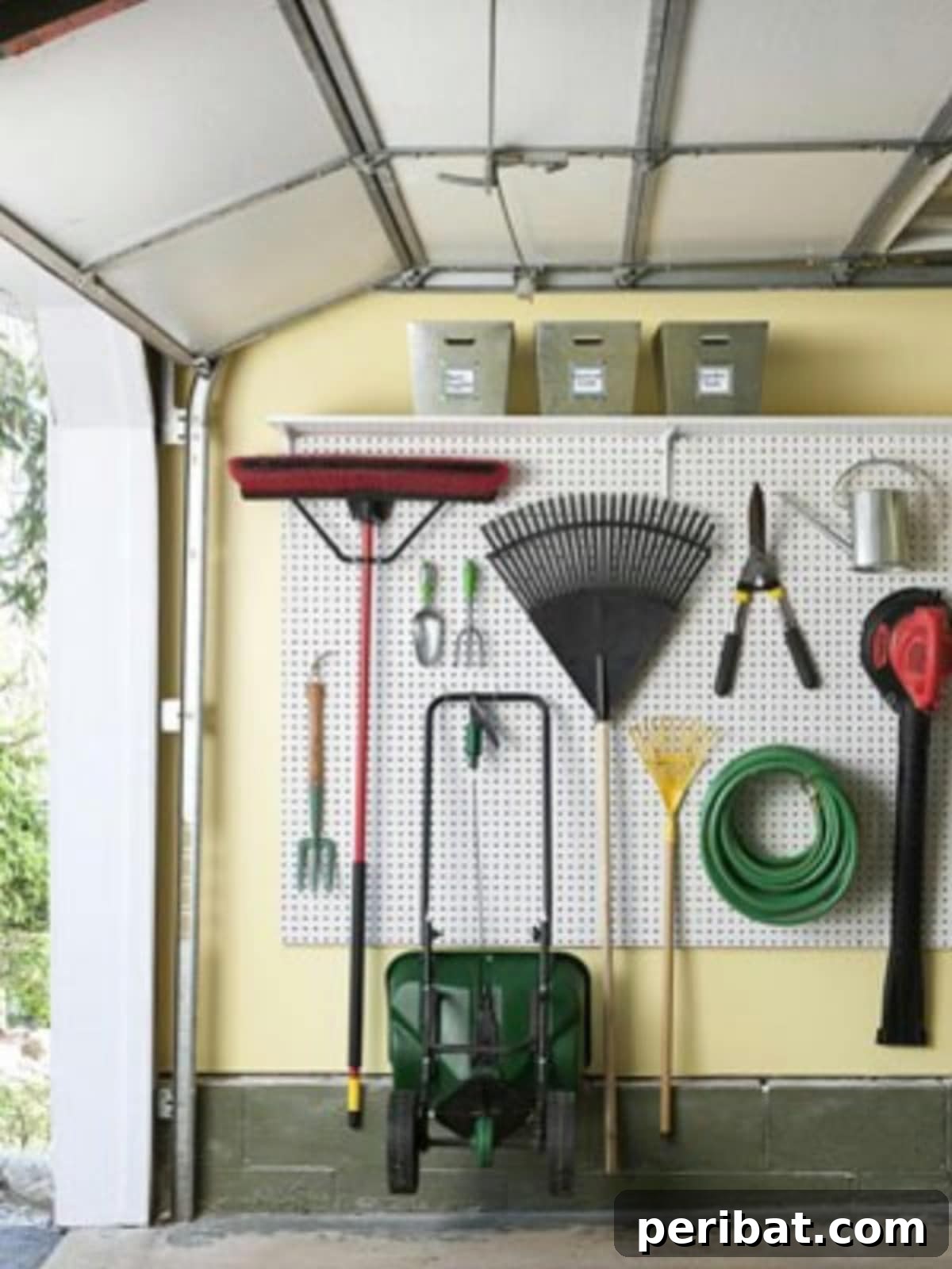49 Creative Garage Organization Solutions 18 DIY pegboard garage organization.