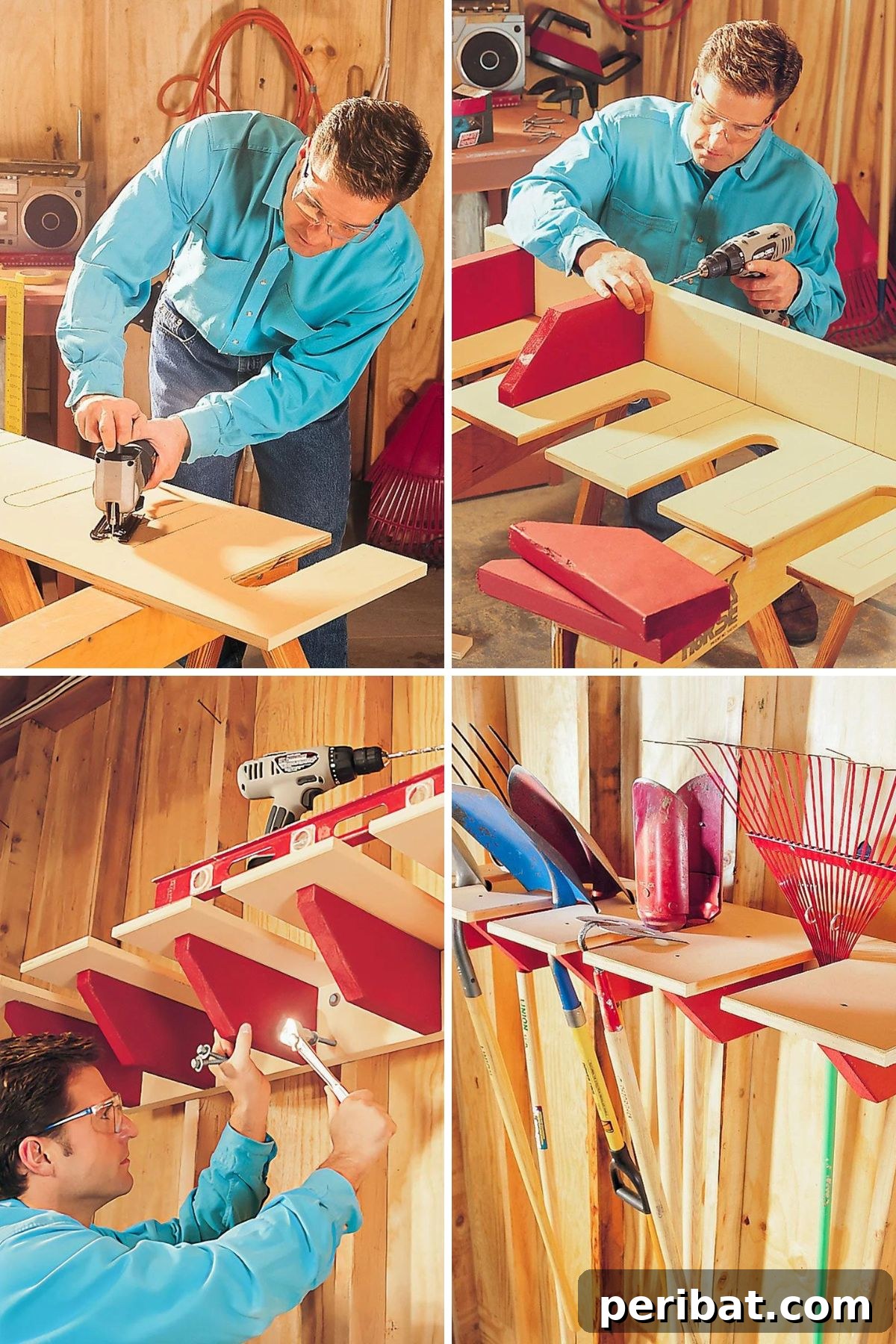 49 Creative Garage Organization Solutions 3 Great Shove Rack for Organizing Garden Tools DIY project