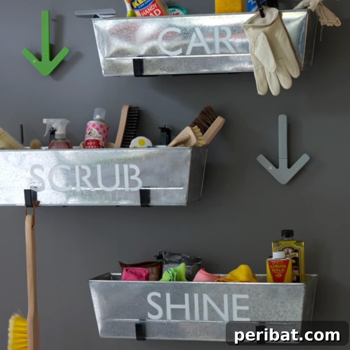 49 Creative Garage Organization Solutions 47 DIY metal planters organization.