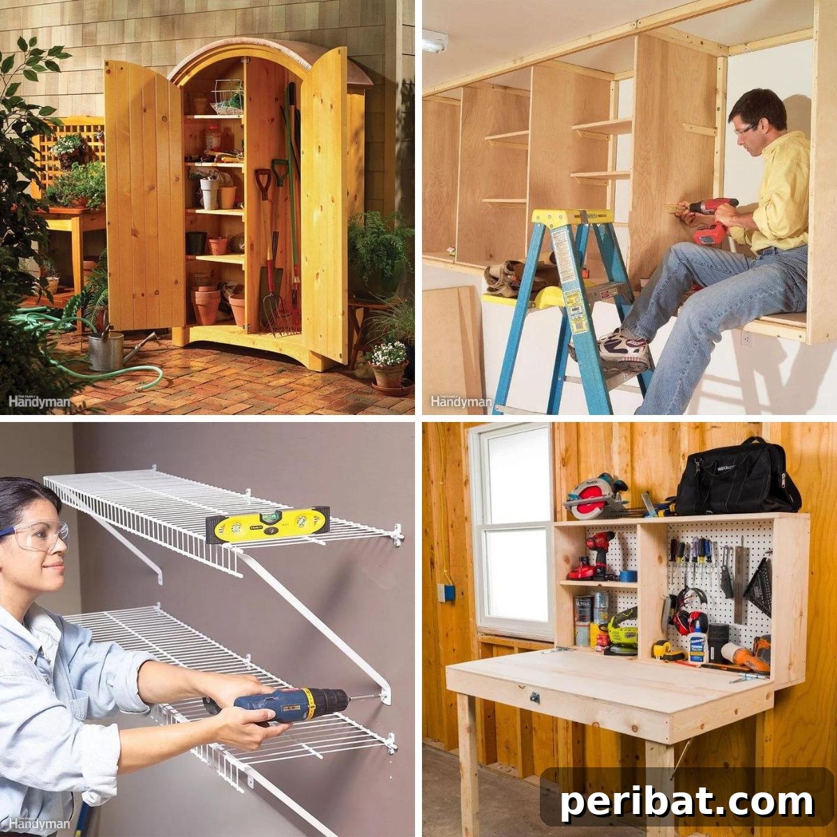 49 Creative Garage Organization Solutions 48 DIY garage organization collage.