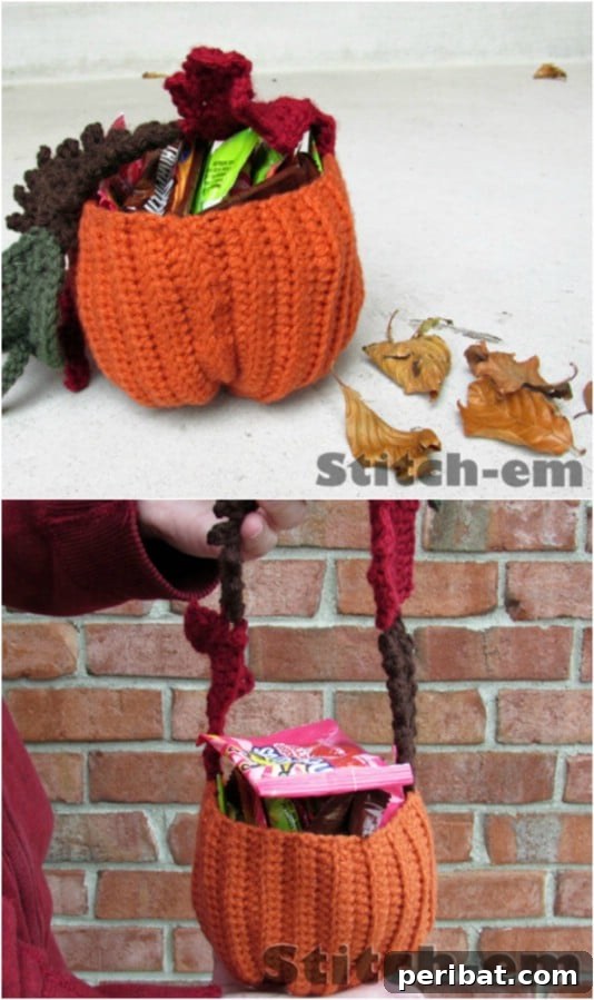 Crochet Pumpkin Basket