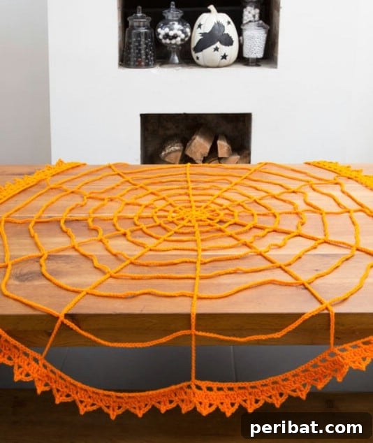 Crochet Spider Web Table Topper