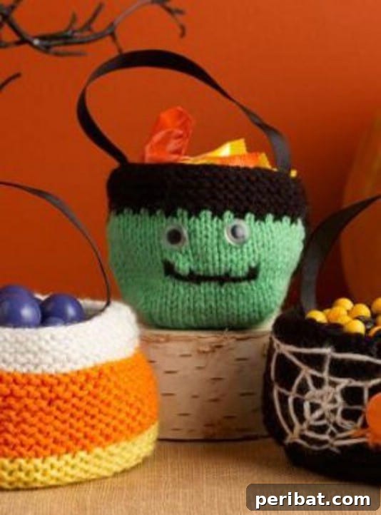 Spooky Knit Treat Bags
