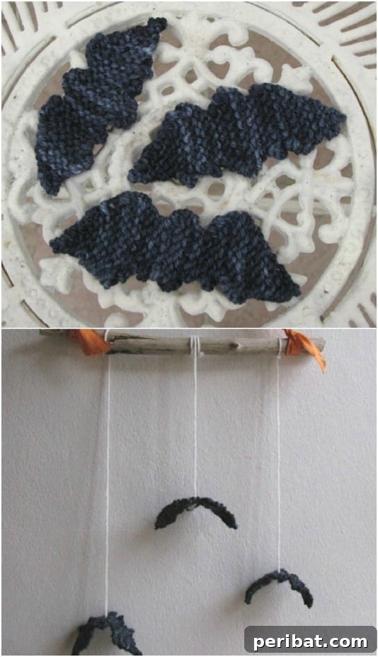 Easy Knit Black Cat Diorama Ornament