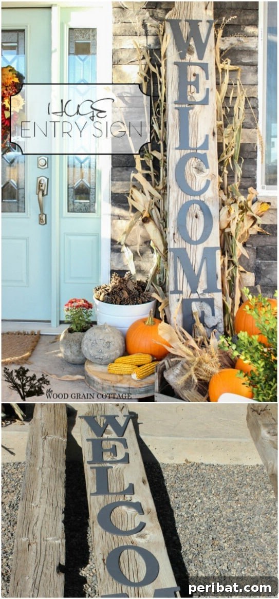 Reclaimed Wood Welcome Sign