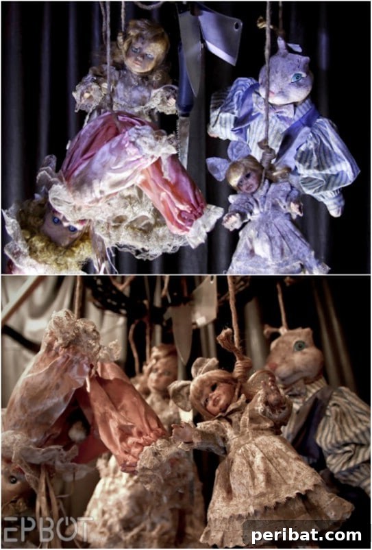 25 Spine-Chilling DIY Creations for Your Most Frightening Halloween 13 Creepy Doll Mobile