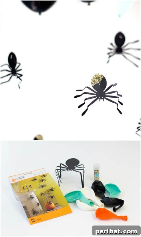 25 Spine-Chilling DIY Creations for Your Most Frightening Halloween 18 DIY Hanging Spider Balloons