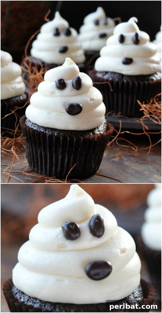 Frightfully Delicious: 30 Halloween Cupcakes for Your Ultimate Spooky Bash 17 Carrot Cake Cupcakes With Halloween Ghosts