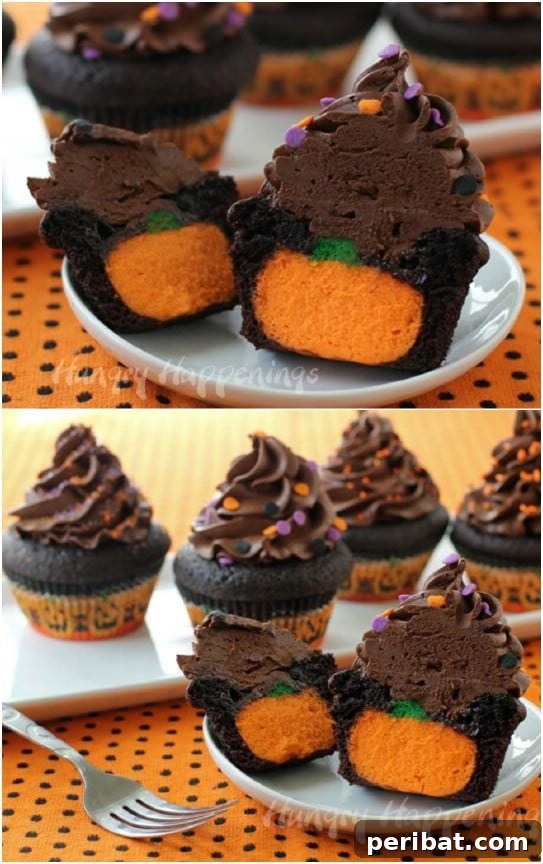 Frightfully Delicious: 30 Halloween Cupcakes for Your Ultimate Spooky Bash 23 Cheesecake Stuffed Halloween Cupcakes