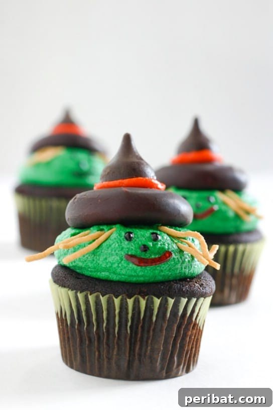 Frightfully Delicious: 30 Halloween Cupcakes for Your Ultimate Spooky Bash 30 Whimsical Witch Cupcakes