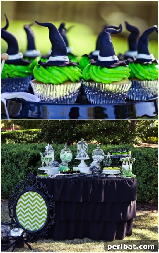 Frightfully Delicious: 30 Halloween Cupcakes for Your Ultimate Spooky Bash 31 Easy Witch Hat Cupcakes
