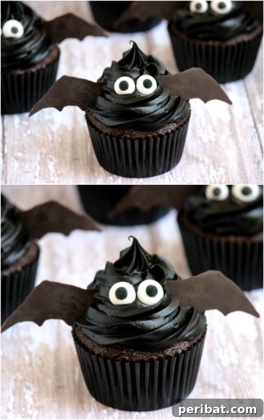 Frightfully Delicious: 30 Halloween Cupcakes for Your Ultimate Spooky Bash 7 Easy Bat Cupcakes