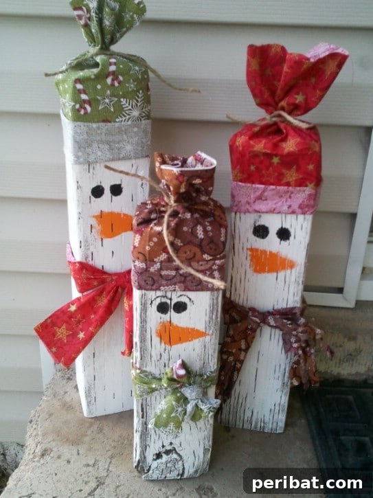 Reclaimed Beam Snowmen