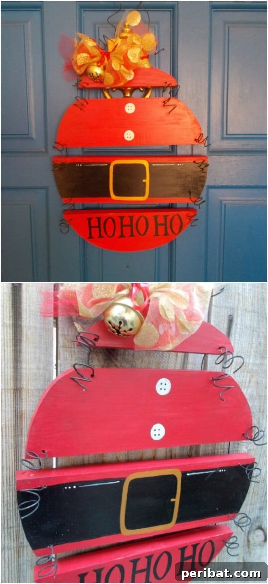 Reclaimed Wood Ho Ho Ho Santa Sign