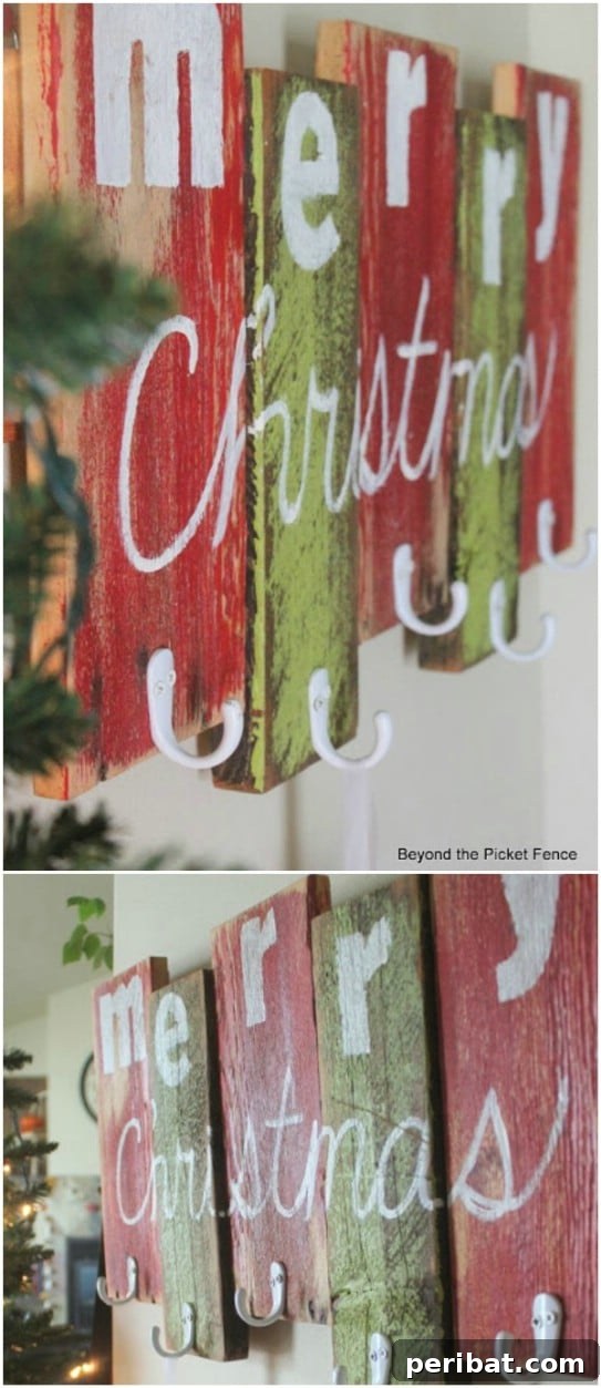 DIY Scrap Wood Stocking Hanger