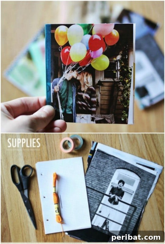 Mini notebooks crafted from old calendar covers and pages