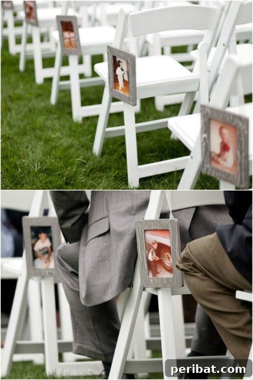 DIY Decorative Wedding Aisle Photos with Frames