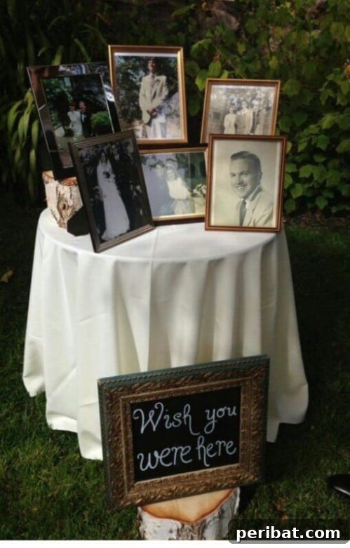 Touching In Memory Photo Display for Wedding Ceremony